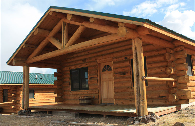 Cabin exterior at Rand Creek Ranch.