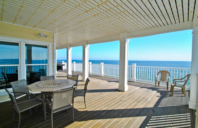 Rental deck at Dauphin Island Beach Rentals, LLC.