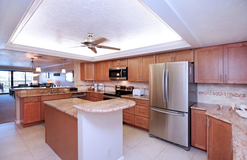 Rental kitchen at VIP Vacation Rentals LLC.