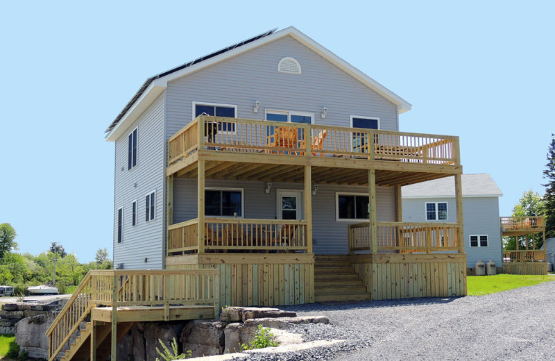 Cottage exterior at Angel Rock Waterfront Cottages.