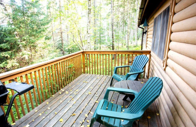 Cabin deck at Timber Bay Lodge & Houseboats.