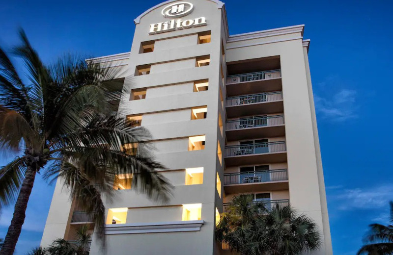 Exterior view of Hilton Singer Island Oceanfront Resort.