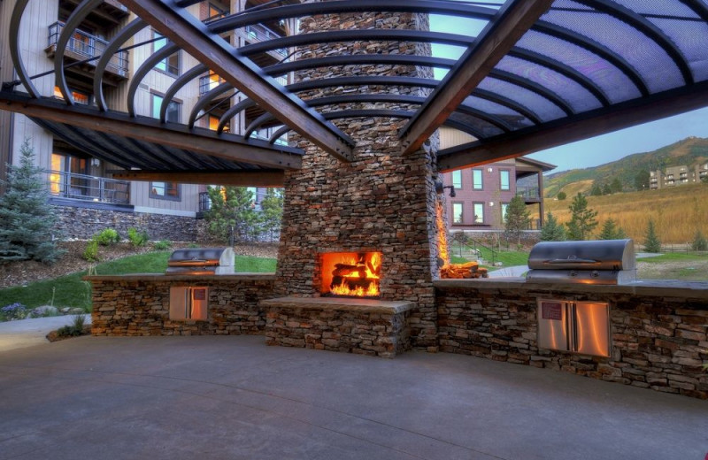 Patio at Trailhead Lodge.