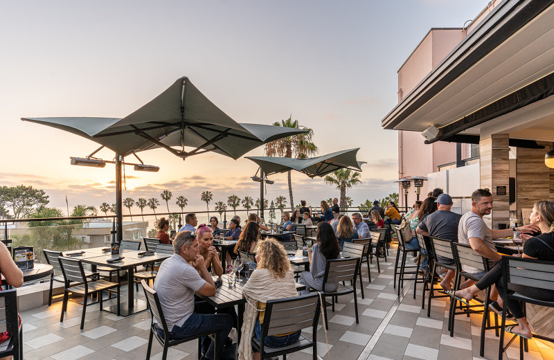 Dining at Cormorant Boutique Hotel, La Jolla.