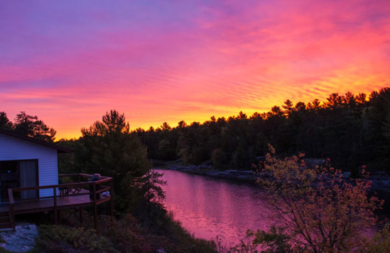 Sunset at Bear's Den Lodge.