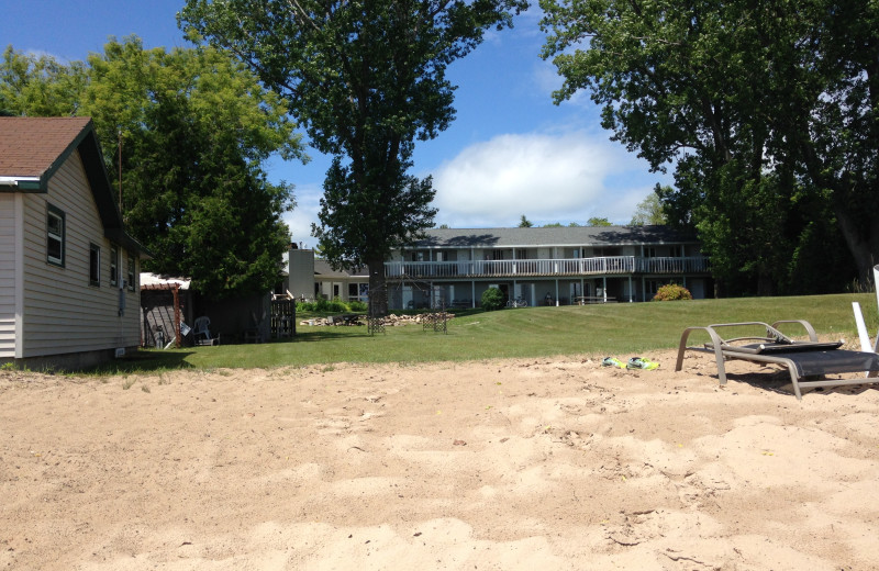 Beach at Square Rigger Lodge.