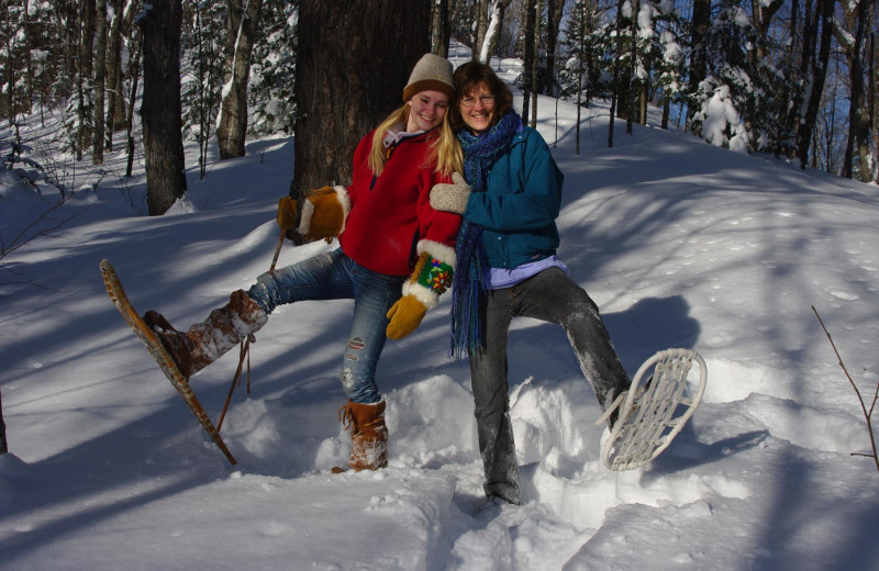 Snowshoeing at Solbakken Resort.