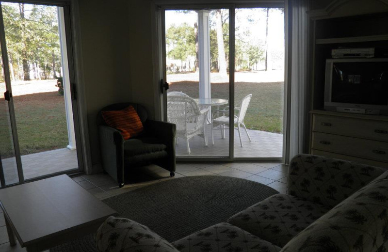 Condo interior at Brunswick Plantation Resort.