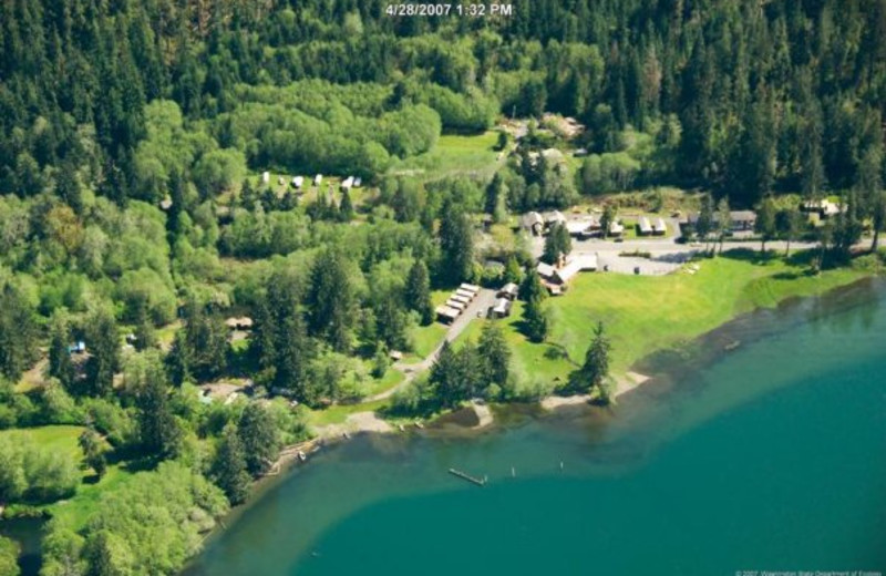 Aerial view of Rain Forest Resort.