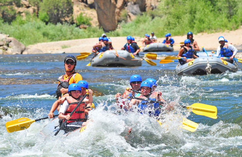 River rafting at Mt. Princeton Hot Springs Resort.