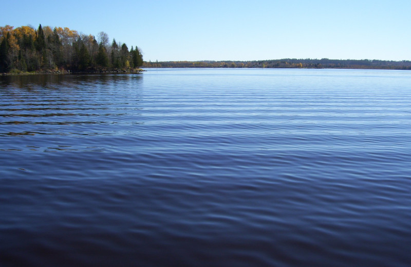 The lake at HooDoo Point Campground.