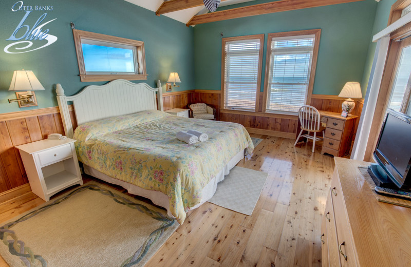 Rental bedroom at Outer Banks Blue Vacation Rentals.