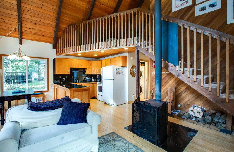 Rental living room at Mt. Baker Lodging.