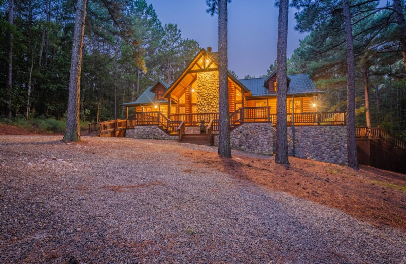 Cabin exterior at Blue Beaver Luxury Cabins.
