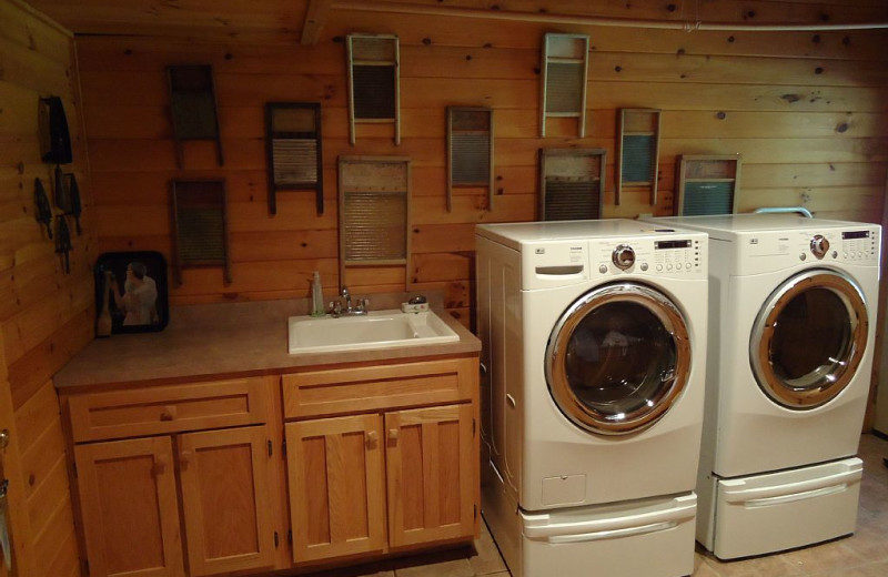 Cabin laundry room at Elk Ridge Ranch.