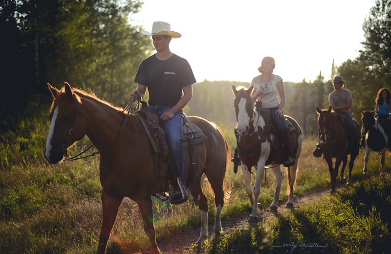 Horseback riding at Tallpine Lodges.