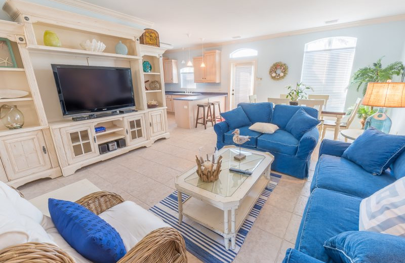 Rental living room at Luxury Properties Vacation Rentals.