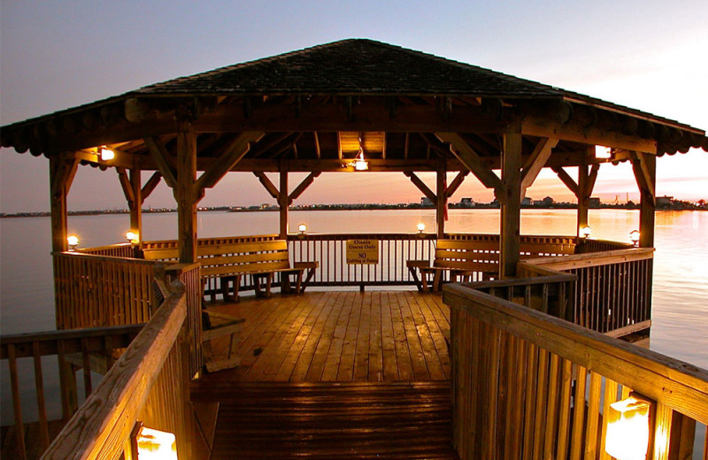 Fishing dock at Oasis Suites.