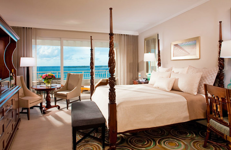 Guest room at Sandals Royal Bahamian Resort and Spa.