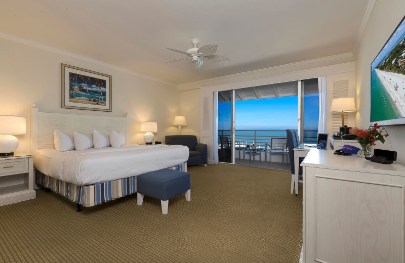 Guest room at South Seas Resort.