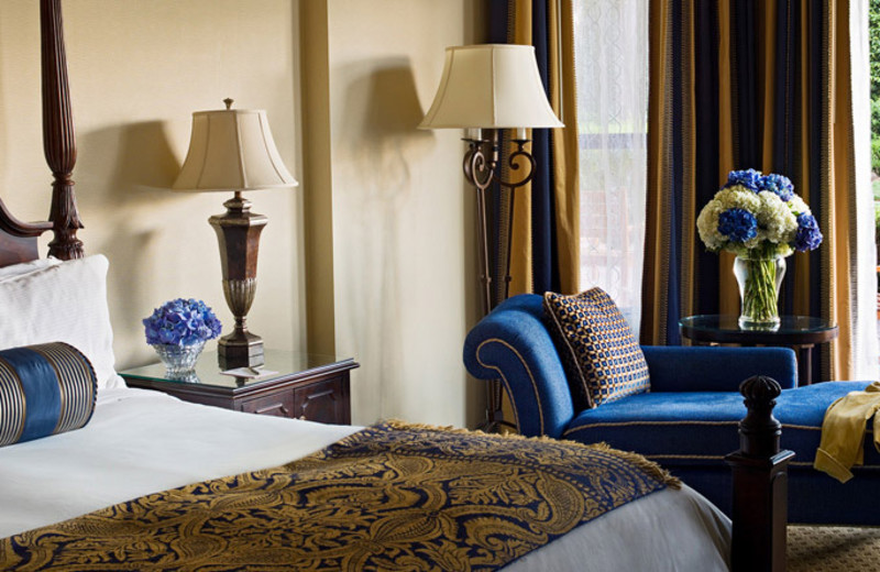 Guest room at The Langham, Huntington Hotel & Spa.