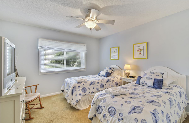 Rental bedroom at Seaside Vacations.