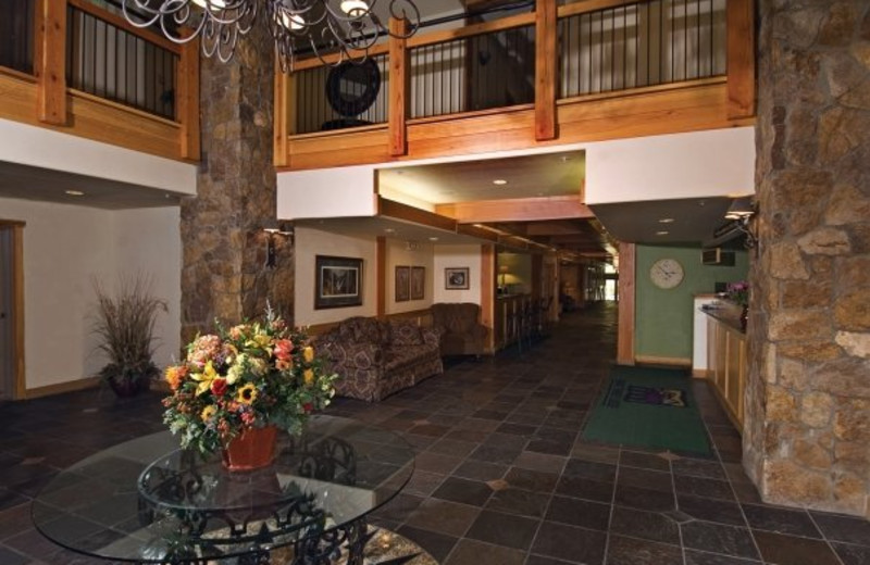 Grand Timber Lodge lobby view at Breckenridge Discount Lodging.