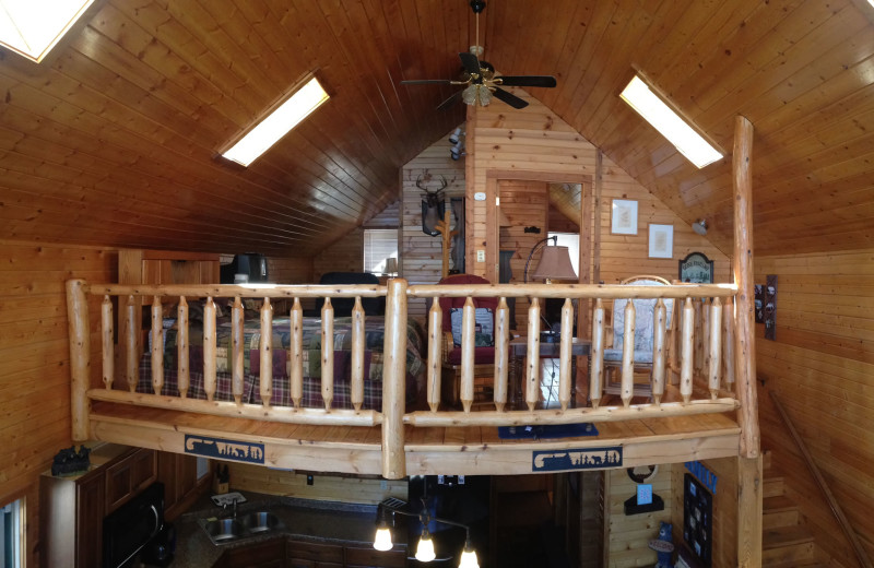 Cabin interior at Three G's Resorts.