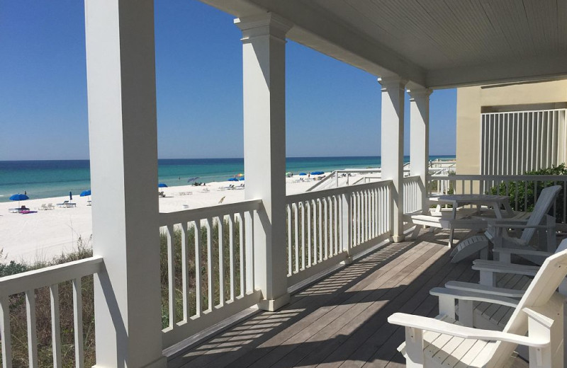 Rental balcony at Seagrove On The Beach Property Rentals.