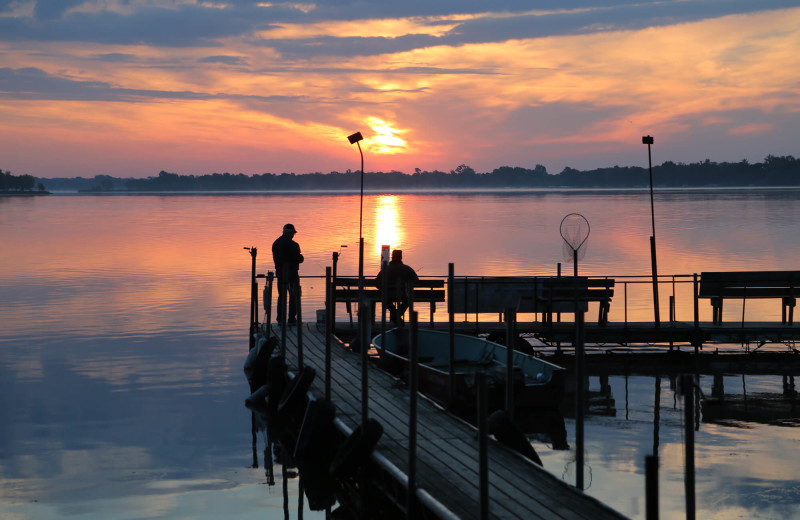 Dock at Buck Point Resort On Lake Osakis.