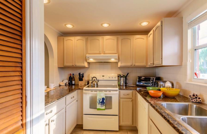 Rental kitchen at At Home in Key West, LLC.