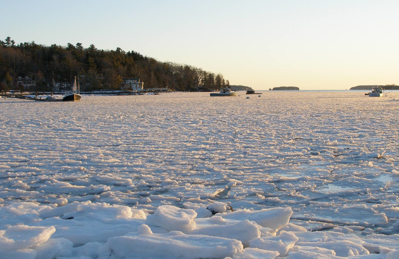 Winter landscape at Five Gables Inn