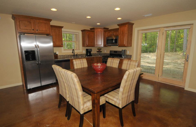 Cabin kitchen at Caryonah Hunting Lodge.