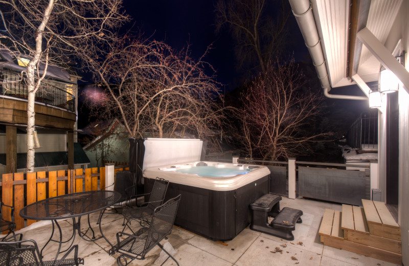 Rental hot tub at Accommodations in Telluride.