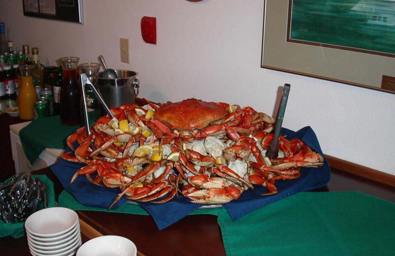 Fresh crab at Sportsman's Cove Lodge.