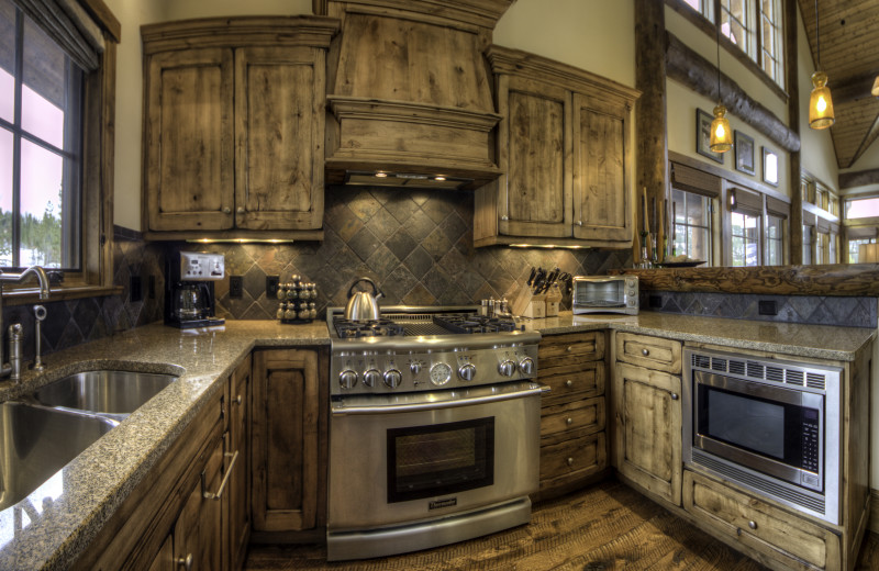 Rental kitchen at Big Sky Luxury Rentals.