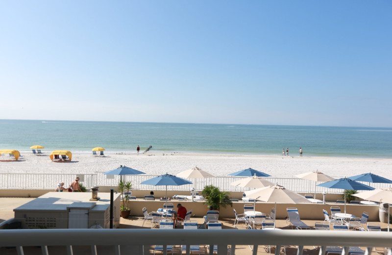 Guest balcony view at Shoreline Island Resort.