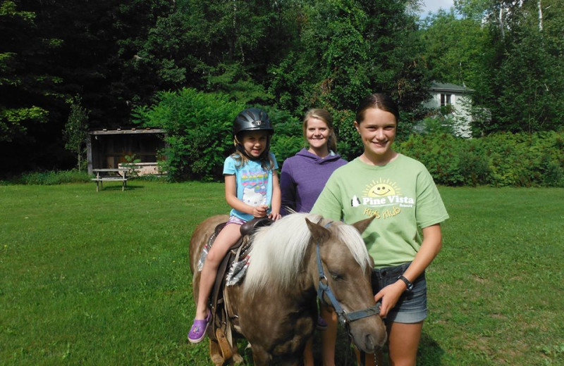 Horseback riding at Pine Vista Resort.