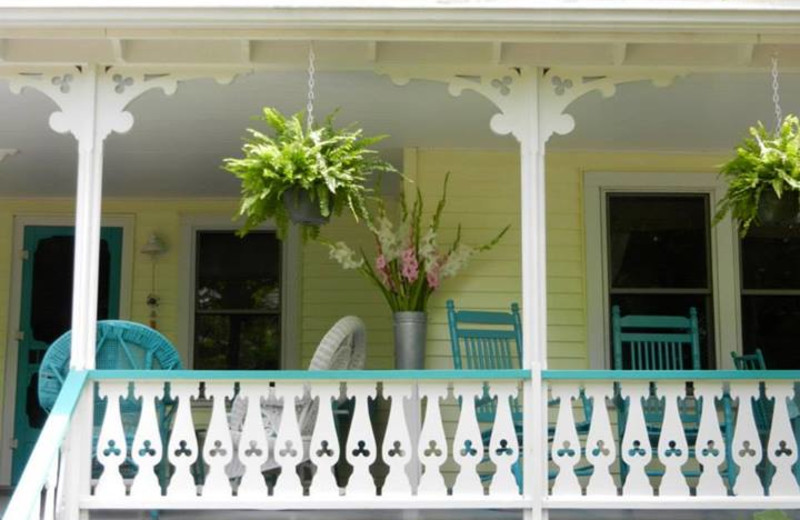 Vacation rental porch at Chautauqua Institution.