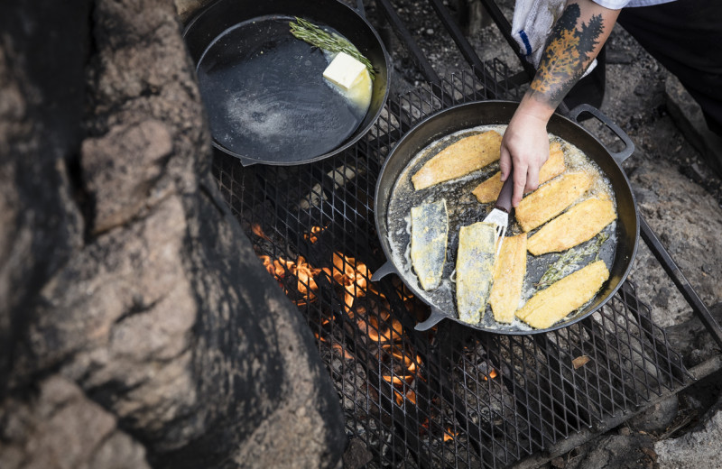 Camp grill at 4UR Ranch.