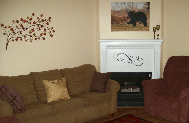 Rental living room at Olde Gatlinburg Rentals.