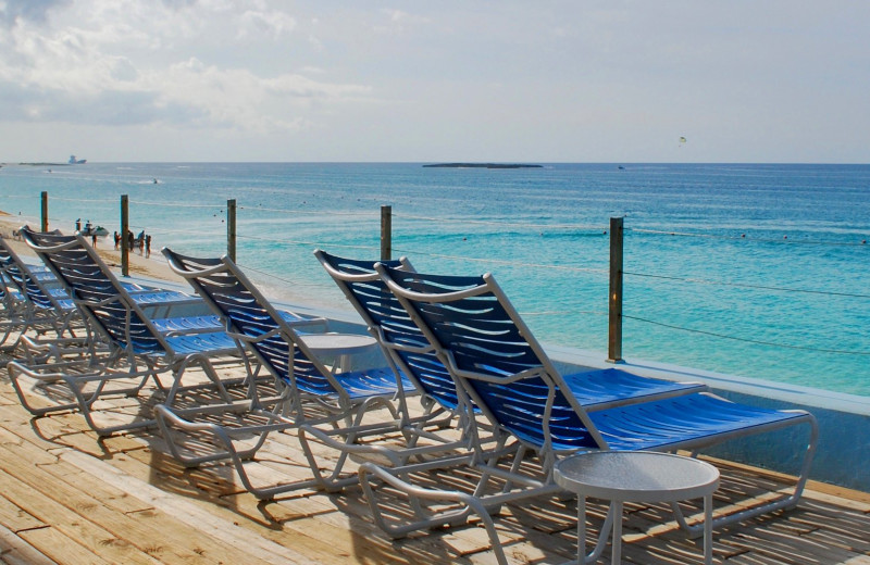 Beach chairs at Paradise Island Beach Club.