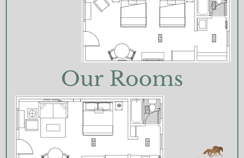 Room layout at Roaring Brook Tennis and Ranch Resort.