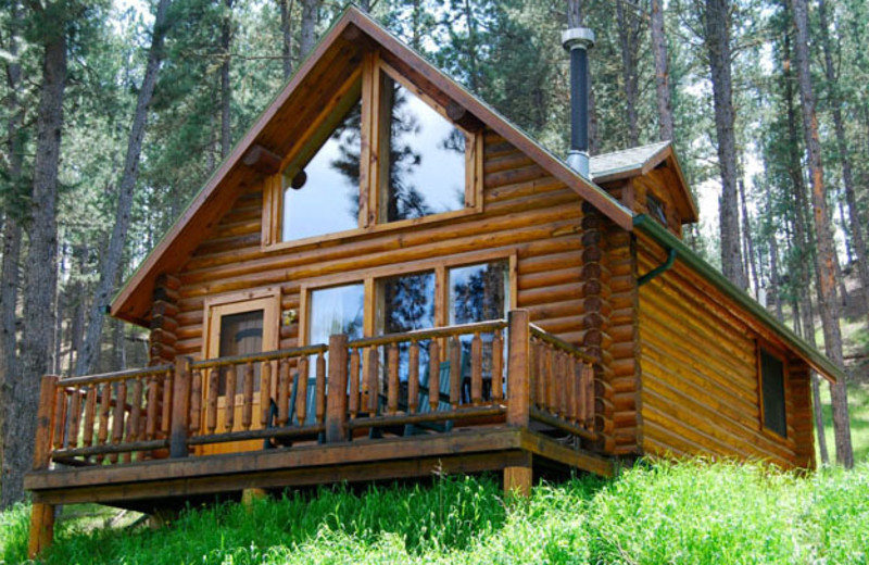 Cabin exterior at Newton Fork Ranch.