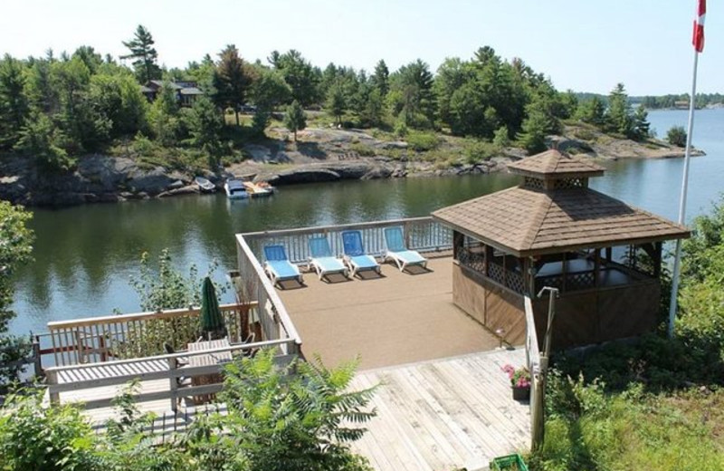 Sun deck at Pleasant Cove Resort.