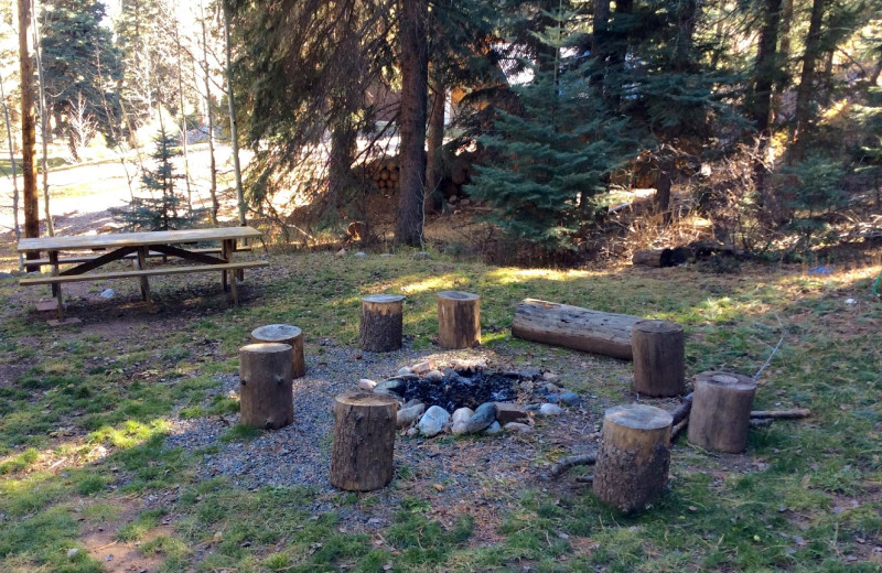 Fire pit at Bear Paw Lodge.