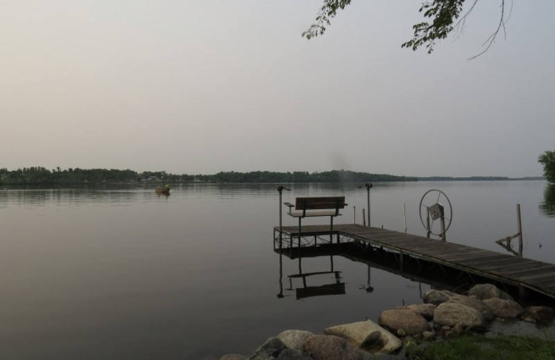 Dock at Sakatah Bay Resort Motel.