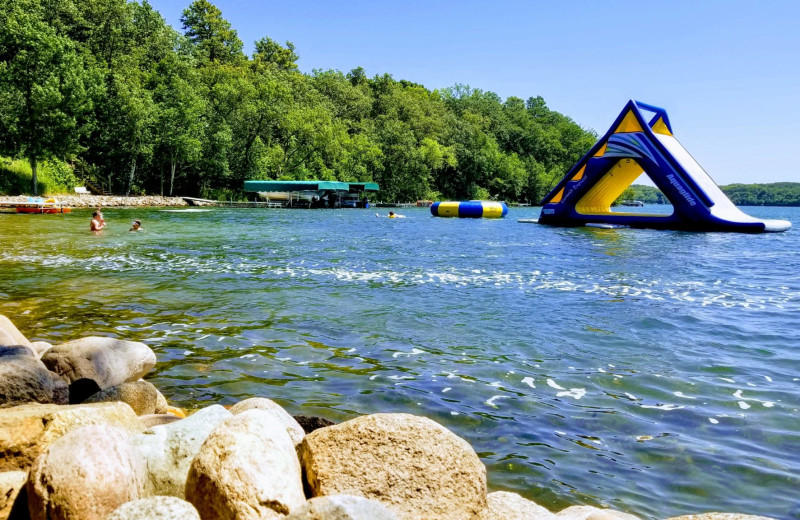 Water slide at East Silent Lake Resort.