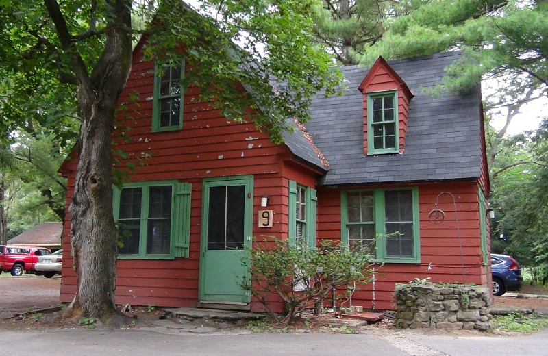 Cabin exterior at Birchcliff Resort.