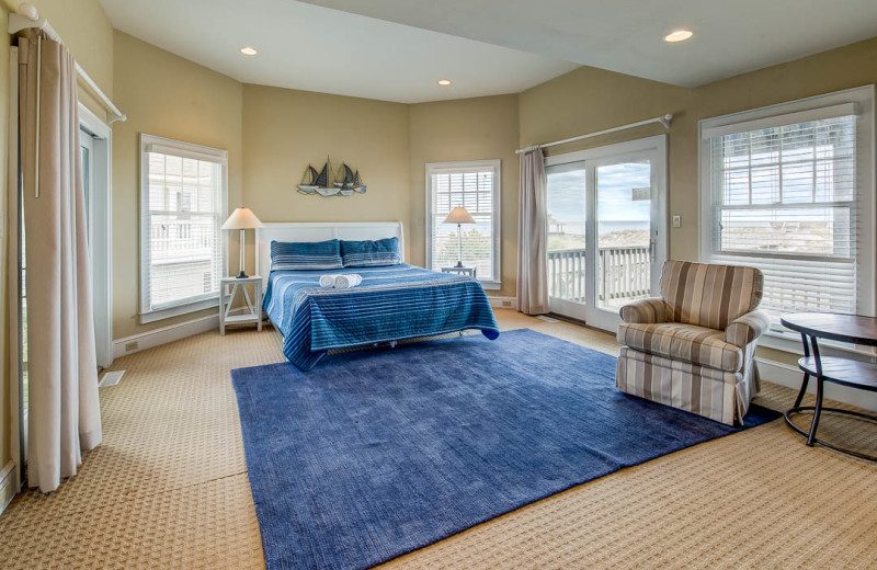 Rental bedroom at Outer Banks Blue Vacation Rentals.